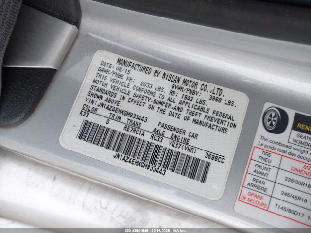 2016 NISSAN 370Z JN1AZ4EHXGM933443 Photo 8