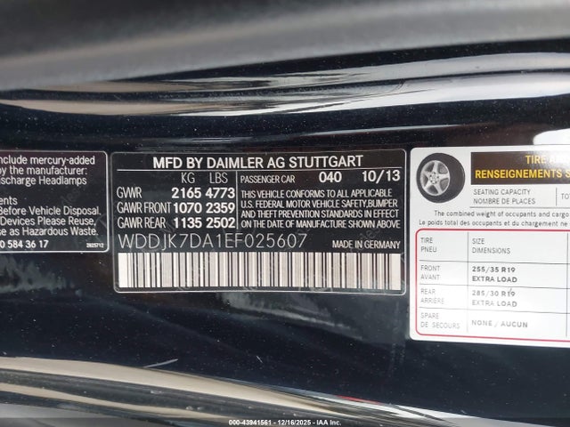 2014 MERCEDES-BENZ SL 550 WDDJK7DA1EF025607 Photo 8