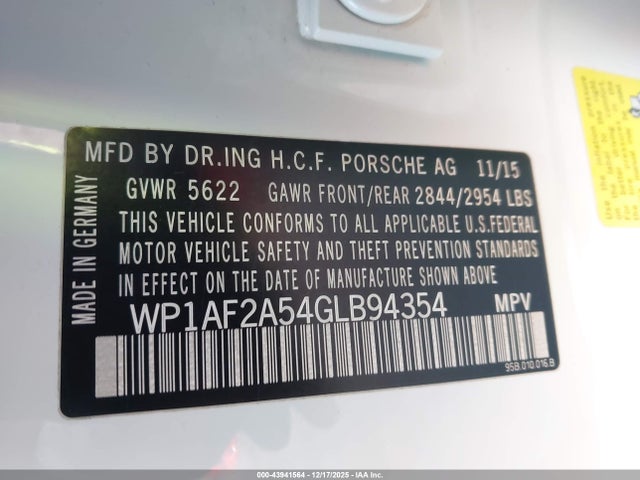 2016 PORSCHE MACAN WP1AF2A54GLB94354 Photo 8