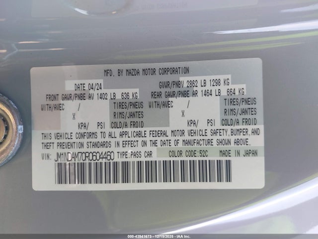 2024 MAZDA MX-5 MIATA RF JM1NDAM70R0604460 Photo 8