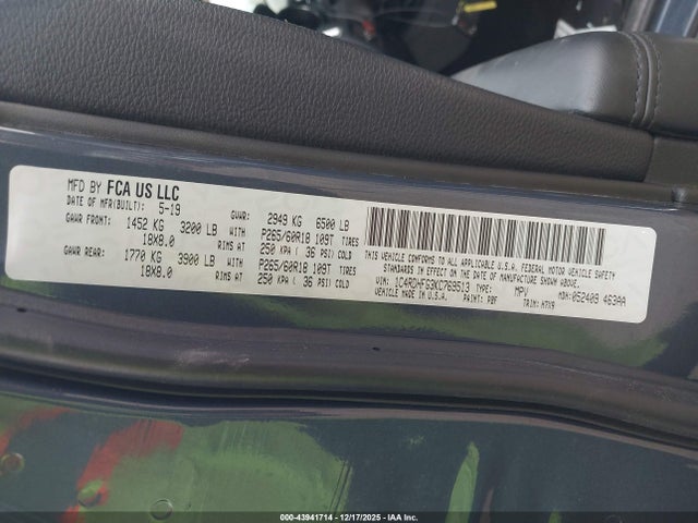 2019 DODGE DURANGO 1C4RDHFG3KC769513 Photo 8