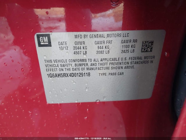 2013 CADILLAC ATS 1G6AH5RX4D0129118 Photo 8