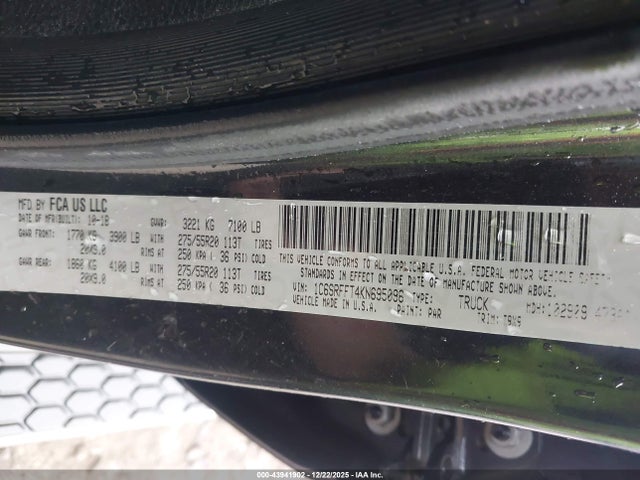 Продаж на аукціоні авто 2019 Ram 1500 Big Horn/lone Star  4x4 5'7 Box, vin: 1C6SRFFT4KN695096, номер лоту: 43941902