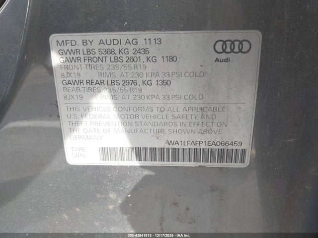 2014 AUDI Q5 WA1LFAFP1EA066459 Photo 8