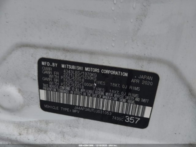 2020 MITSUBISHI OUTLANDER SPORT JA4AP3AU7LU031059 Photo 8