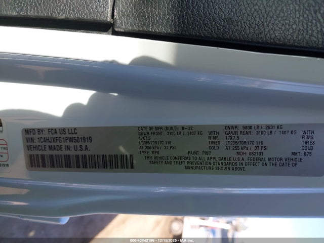 1C4HJXFG1PW501919 Jeep Wrangler