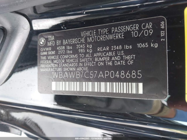 2010 BMW 335I WBAWB7C57AP048685 Photo 8