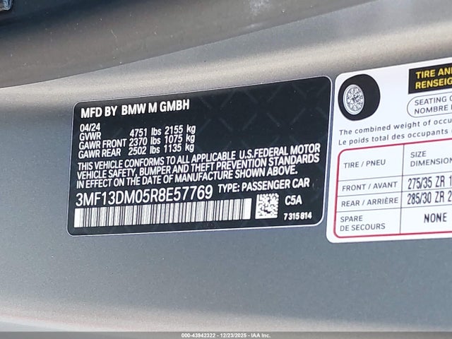 2024 BMW M2 3MF13DM05R8E57769 Photo 8