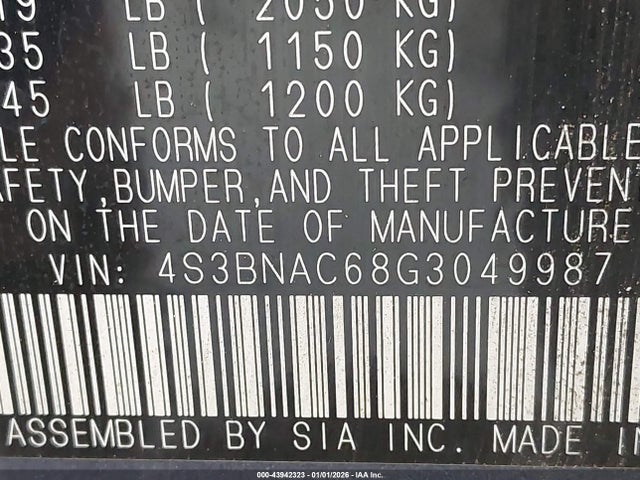 Subaru Legacy 2.5i Premium 2016 4S3BNAC68G3049987 Image 9
