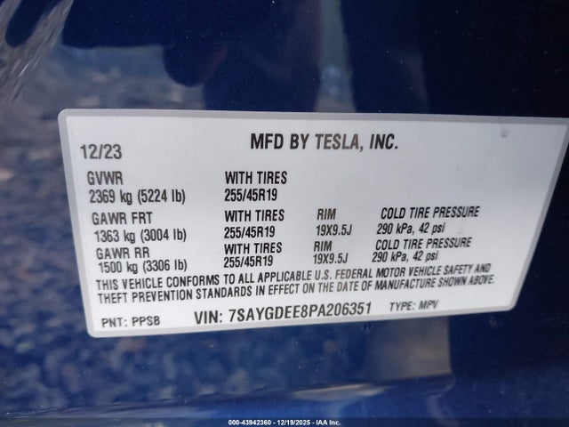 2023 TESLA MODEL Y 7SAYGDEE8PA206351 Photo 8