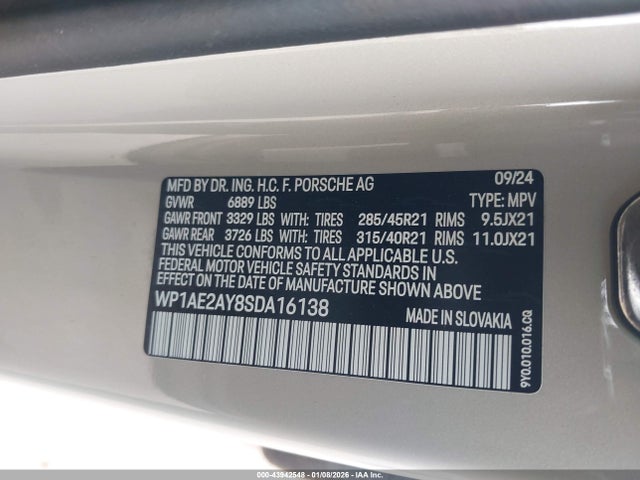 2025 PORSCHE CAYENNE E-HYBRID WP1AE2AY8SDA16138 Photo 8
