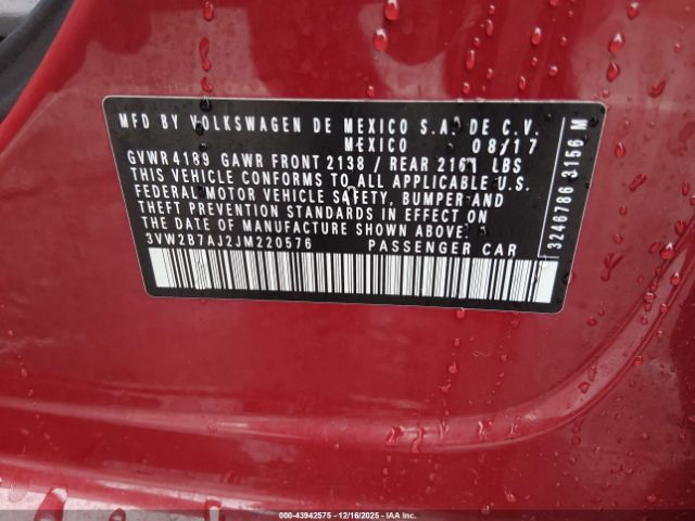 2018 VOLKSWAGEN JETTA 3VW2B7AJ2JM220576 Photo 8