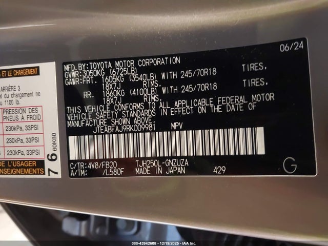 2024 TOYOTA LAND CRUISER JTEABFAJ9RK009981 Photo 8