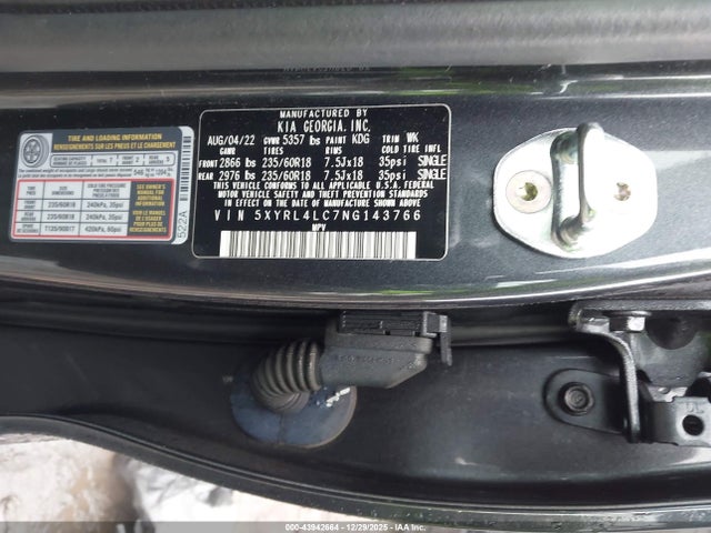 2022 KIA SORENTO 5XYRL4LC7NG143766 Photo 8