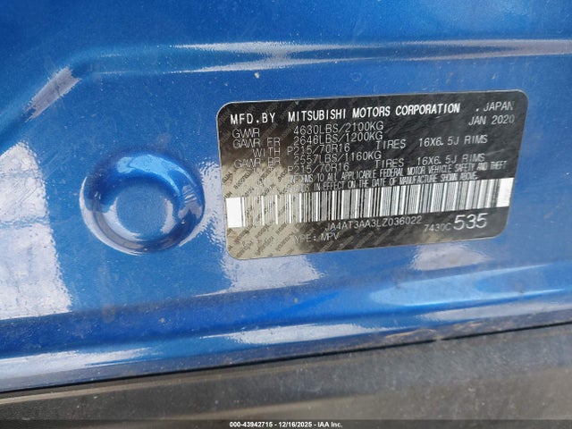 2020 MITSUBISHI ECLIPSE CROSS JA4AT3AA3LZ036022 Photo 8