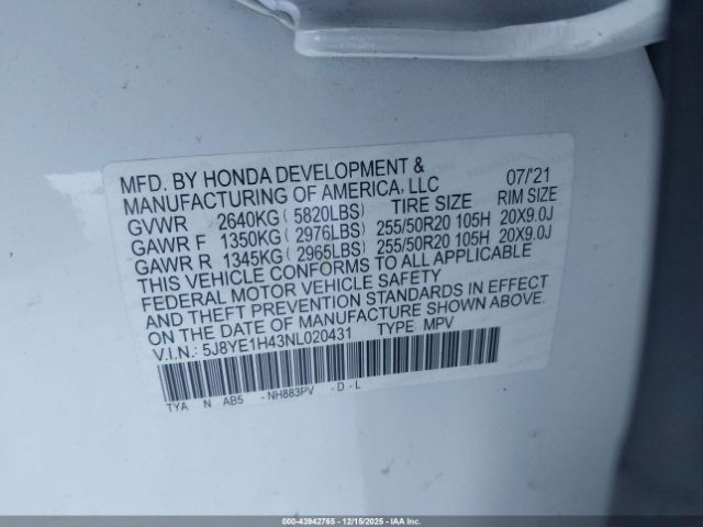 2022 ACURA MDX 5J8YE1H43NL020431 Photo 8