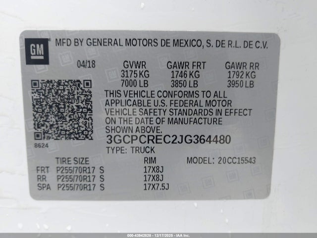 Chevrolet Silverado 1500 1lt 2018 3GCPCREC2JG364480 Image 9
