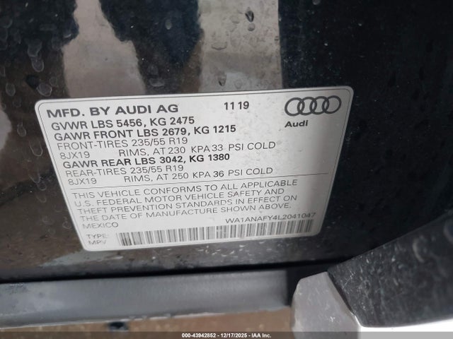 2020 AUDI Q5 WA1ANAFY4L2041047 Photo 8