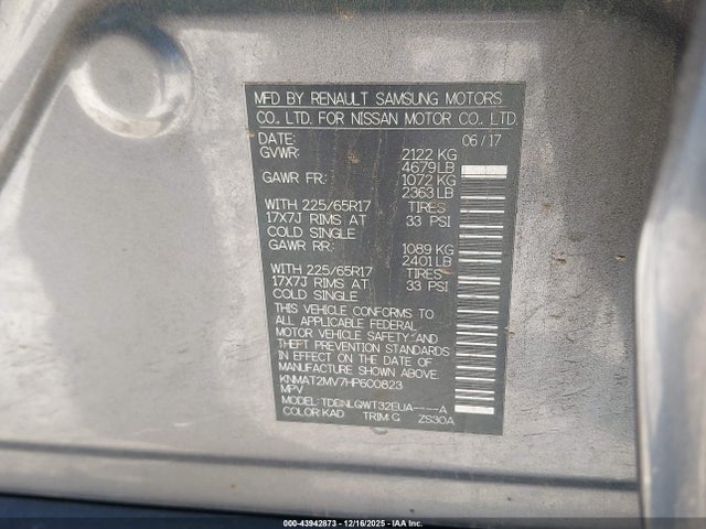 Nissan ROGUE SV 2017 KNMAT2MV7HP600823 Image 9