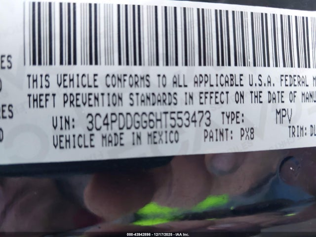 3C4PDDGG6HT553473 Dodge Journey Crossroad Plus Awd