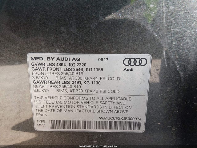 2018 AUDI Q3 WA1JCCFSXJR009074 Photo 8