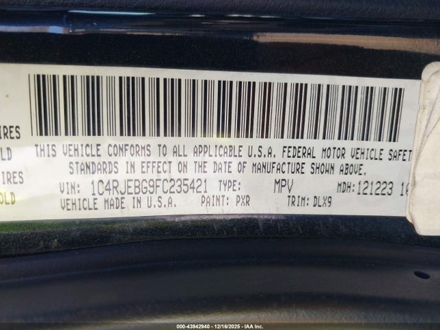 Jeep Grand Cherokee Limited 2015 1C4RJEBG9FC235421 Image 9