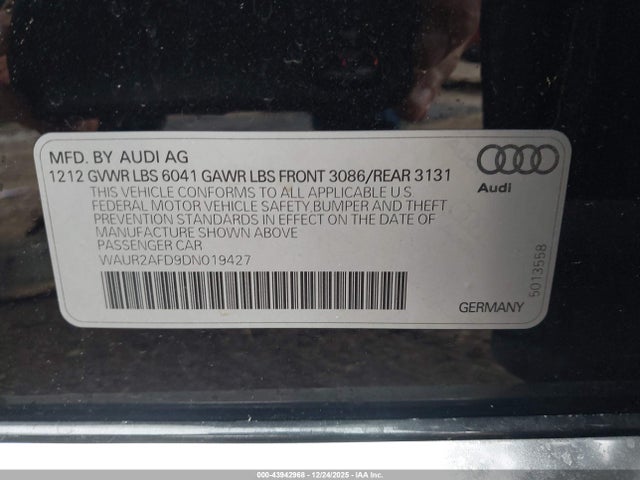 2013 AUDI A8 L WAUR2AFD9DN019427 Photo 8