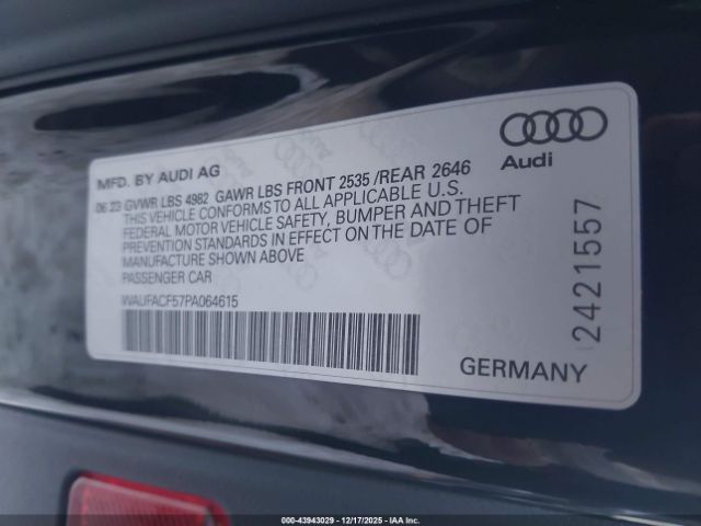 2023 AUDI A5 SPORTBACK WAUFACF57PA064615 Photo 8