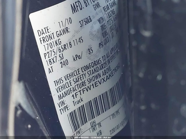 2010 FORD F-150 1FTFW1EVXAKE76362 Photo 8