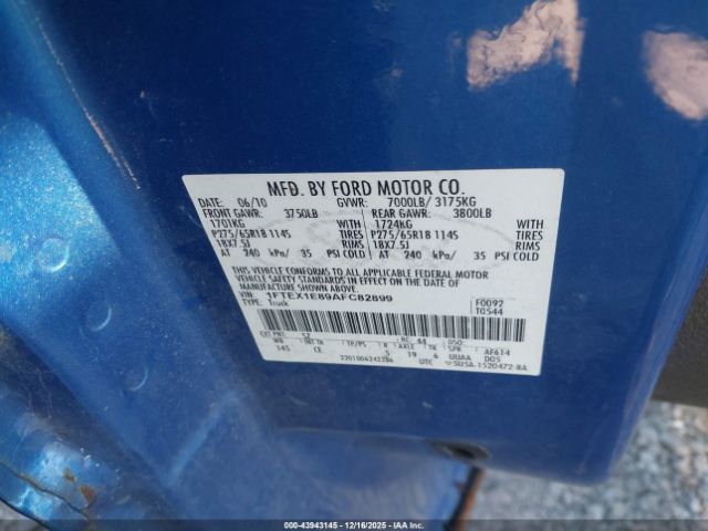 2010 FORD F-150 1FTEX1E89AFC82899 Photo 8