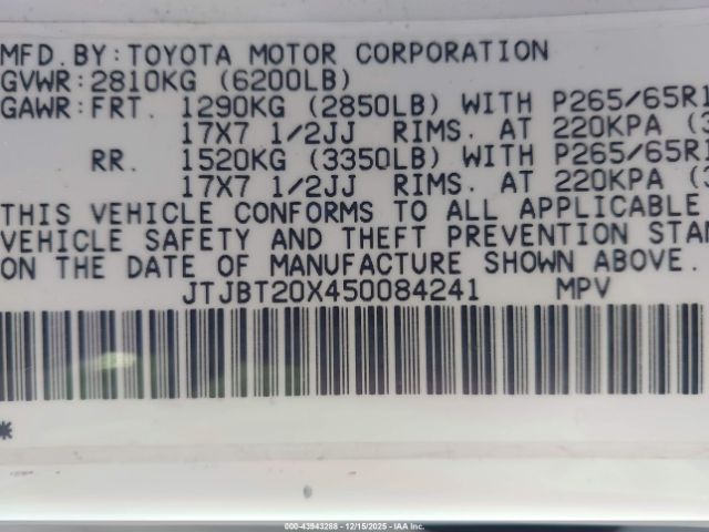 2005 LEXUS GX 470 JTJBT20X450084241 Photo 8