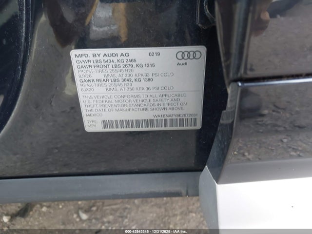 2019 AUDI Q5 WA1BNAFY8K2072031 Photo 8
