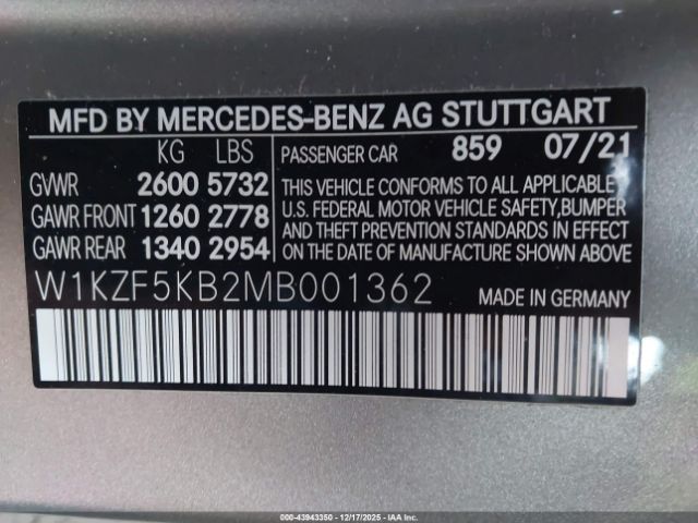 2021 MERCEDES-BENZ E 450 W1KZF5KB2MB001362 Photo 8