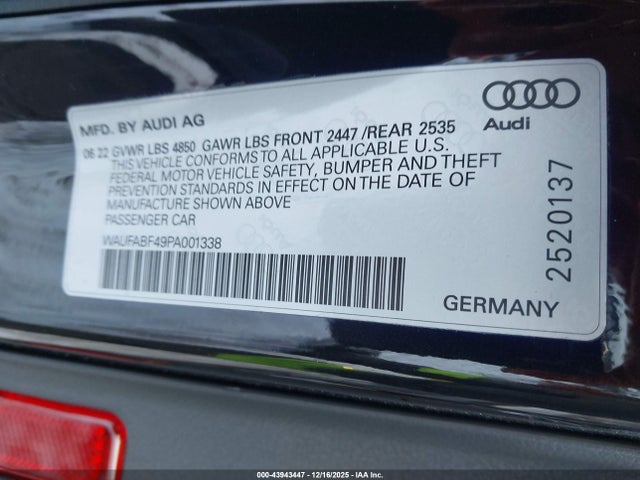 2023 AUDI A4 WAUFABF49PA001338 Photo 8