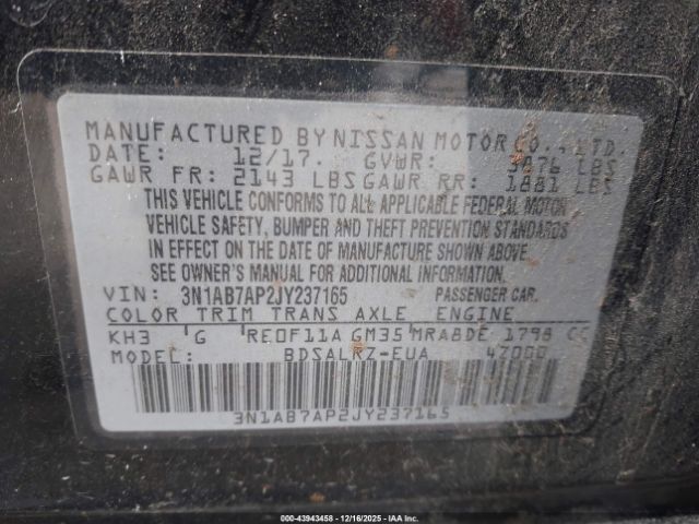 2018 NISSAN SENTRA 3N1AB7AP2JY237165 Photo 8