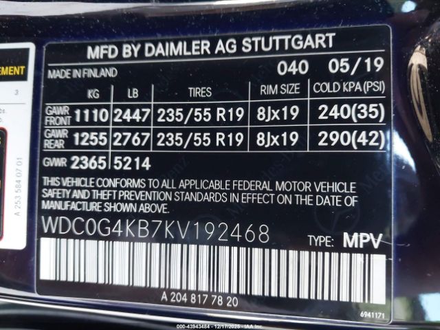 2019 MERCEDES-BENZ GLC 300 WDC0G4KB7KV192468 Photo 8