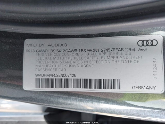 2014 AUDI A6 WAUHMAFC2EN007425 Photo 8