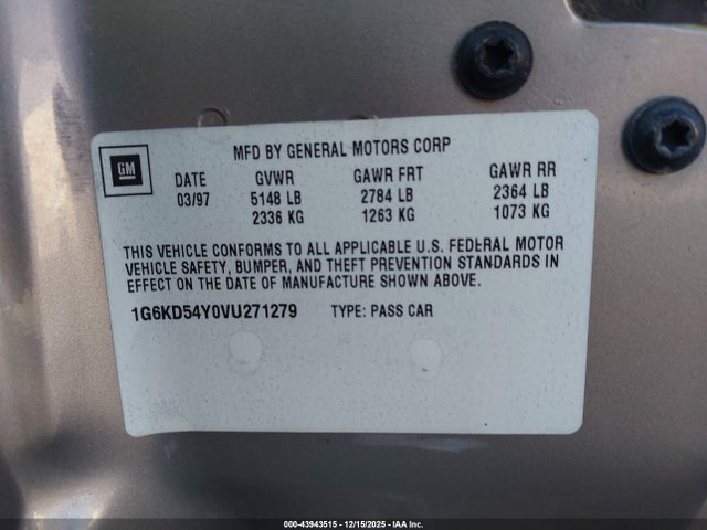 1997 CADILLAC DEVILLE 1G6KD54Y0VU271279 Photo 8