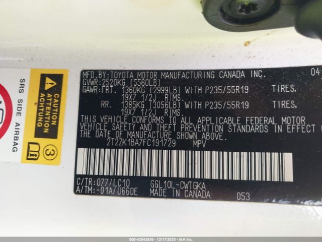 2015 LEXUS RX 350 2T2ZK1BA7FC191729 Photo 8