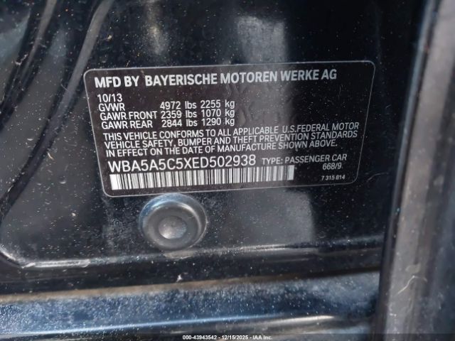 2014 BMW 528I WBA5A5C5XED502938 Photo 8