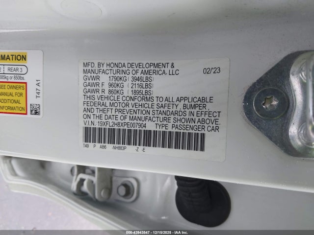 Honda Civic Sport 2023 19XFL2H8XPE007904 Image 9