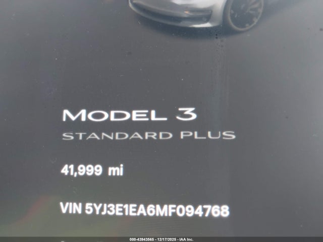 2021 TESLA MODEL 3 5YJ3E1EA6MF094768 Photo 6