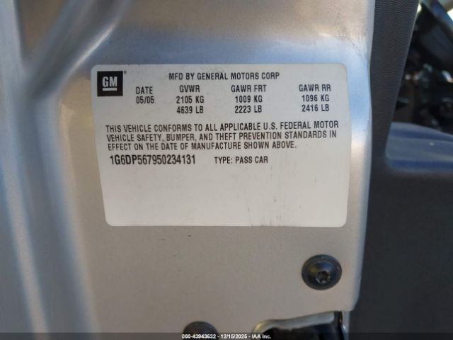 2005 CADILLAC CTS 1G6DP567950234131 Photo 8