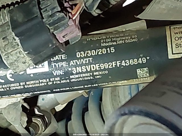 Polaris Rzr Xp 1000 Eps 2015 3NSVDE992FF436849 Image 10