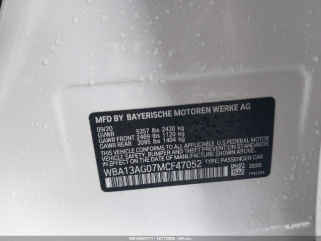 2021 BMW 530E WBA13AG07MCF47052 Photo 8