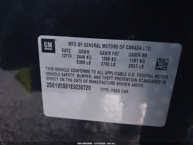 2014 CADILLAC XTS 2G61V5S81E9230720 Photo 8