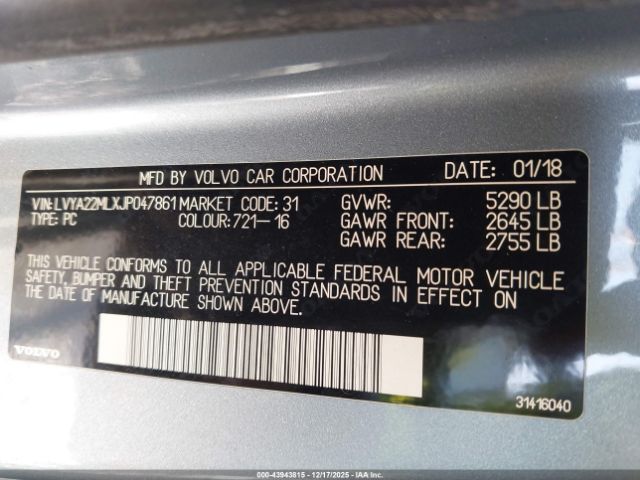 2018 VOLVO S90 LVYA22MLXJP047861 Photo 8