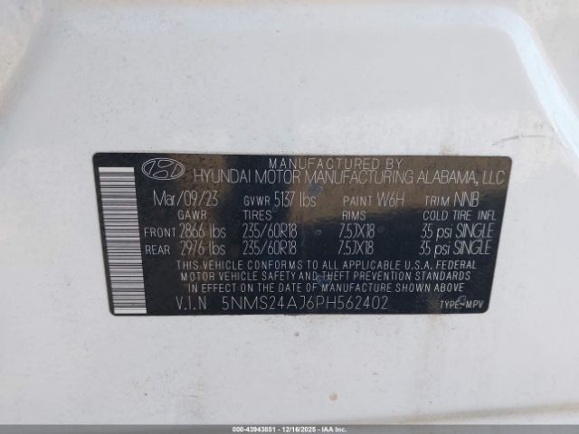 2023 HYUNDAI SANTA FE 5NMS24AJ6PH562402 Photo 8