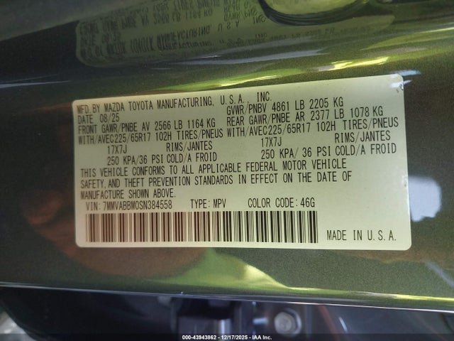 7MMVABBM0SN384558 Mazda Cx-50 2.5 S Preferred Package