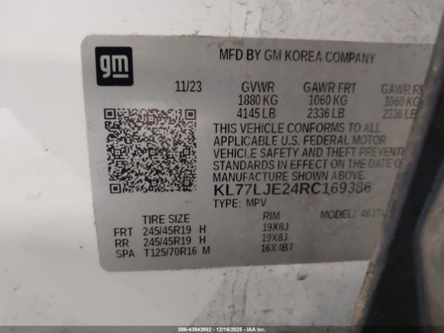 2024 CHEVROLET TRAX KL77LJE24RC169386 Photo 8